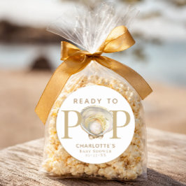 Adesivo Ready to Pop Little Pearl Ocean Baby Shower Favor 