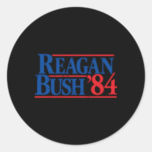 Adesivo Reagan Bush republicano de 84