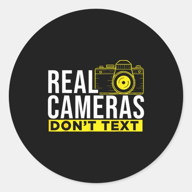 Adesivo Real Cameras Don't Text Cool Photography  (Frente)