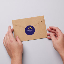 Adesivo Real Estate Navy Blue House Logo Modern Realtor