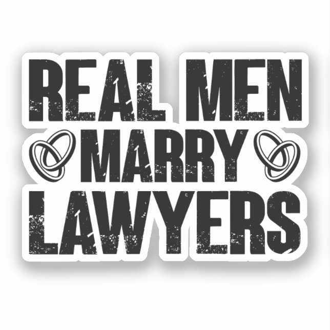 Adesivo Real Men Casado Advogados Esposa Advogada Engraçad (Frente)
