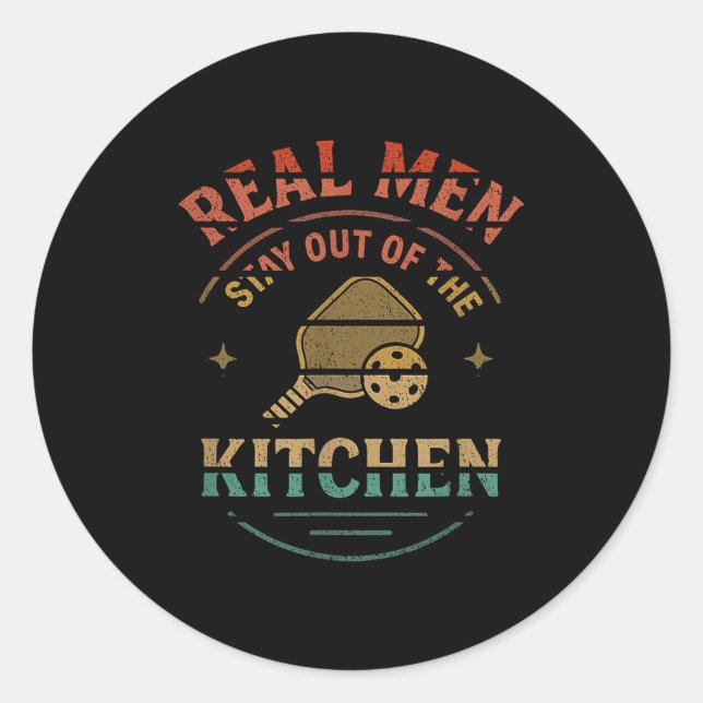 Adesivo Real Men Stay Out Of The Kitchen Funny Ckleball Vi (Frente)