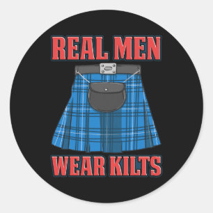 Adesivo Real Men Wear Kilts Funny Scottish Kilt Scotland