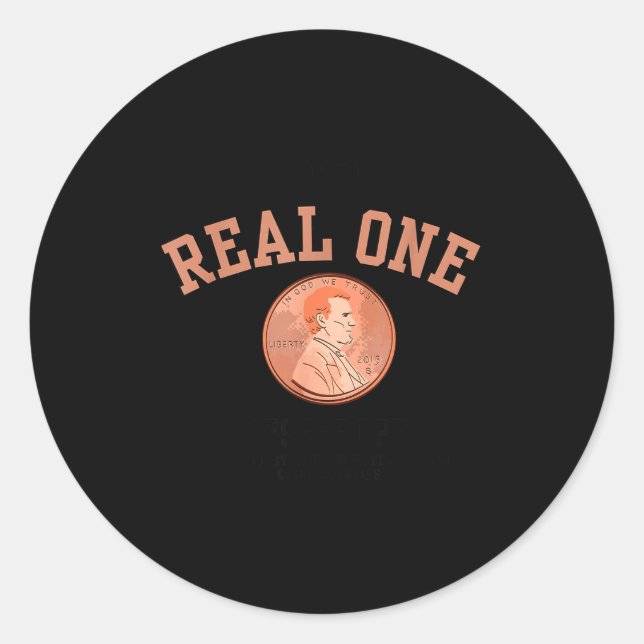 Adesivo Real One Penny Rip, Funny Coin Memorial,cent Retir (Frente)