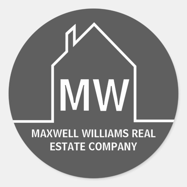 Adesivo Realce do Monograma da Companhia Imobiliária de Ci (Frente)