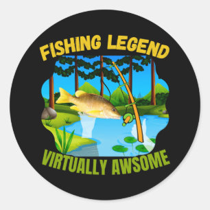 Adesivo Realidade Virtual - Pesca Com Legenda De Peixe De 