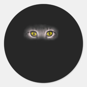Adesivo Realista Olhos de Gato Gatinho Arte Gráfica Felina