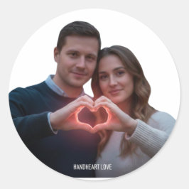 Adesivo Realistic Romantic Couple Heart Hands Vinyl Sticke