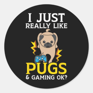 Adesivo Realmente Como Pugs E Jogos Ok Jogo Vídeo