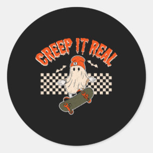 Adesivo Realmente Skateboard Ghost Bats Retro Halloween 2