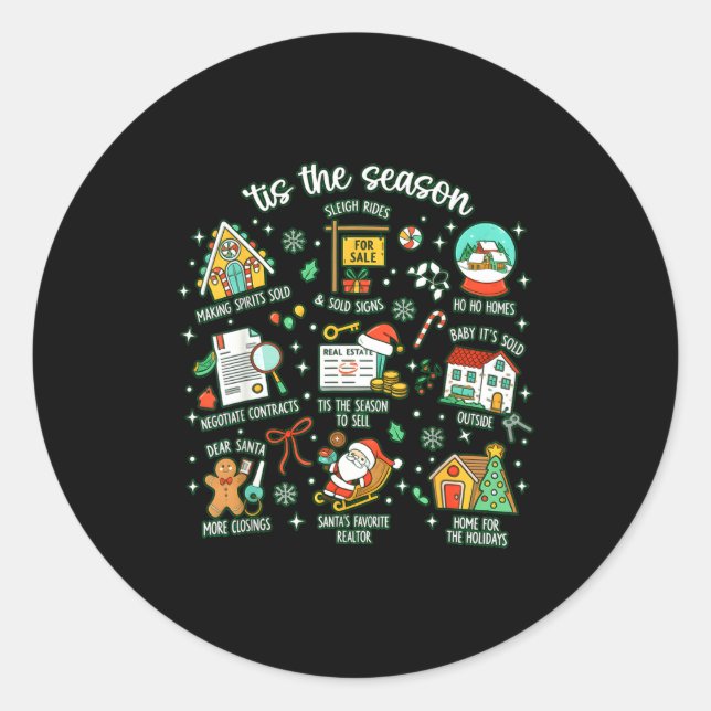 Adesivo Realtor Christmas Realtor Christmas Real Estate Ch (Frente)