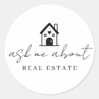 Adesivo Realtor Pergunte-Me Sobre O Promocional Imobiliári