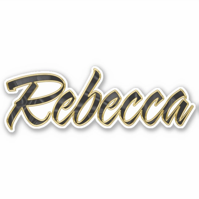 Adesivo Rebecca black gold Lettering Aufkleber Sticker (Frente)