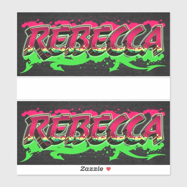Adesivo Rebecca Vorname Name Graffiti Aufkleber Sticker (Folha)