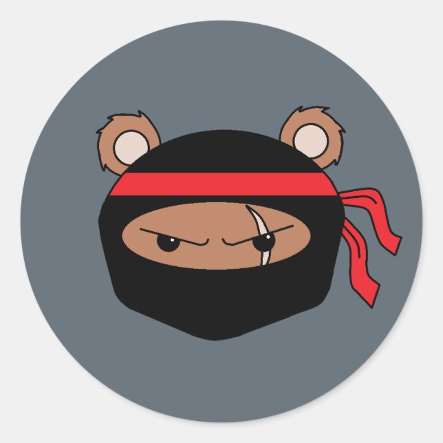 Adesivo Rebel Bear Ninja (Frente)