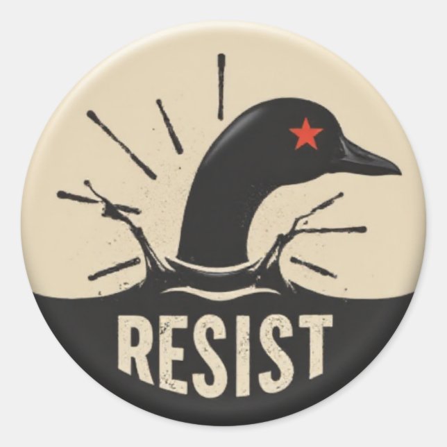 Adesivo Rebel Loon Headfirst Dive – Resist Badge (Frente)
