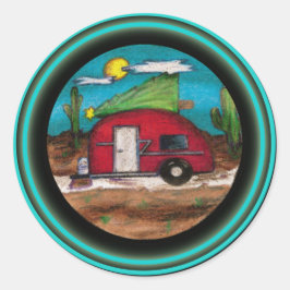 Adesivo Reboque de Natal com Árvore