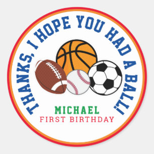 Adesivo Rec Sport All Star Party Obrigado Tag Favorito