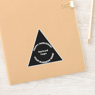 Adesivo Recado de Negócios de Hanukkah em Vinil Triangular