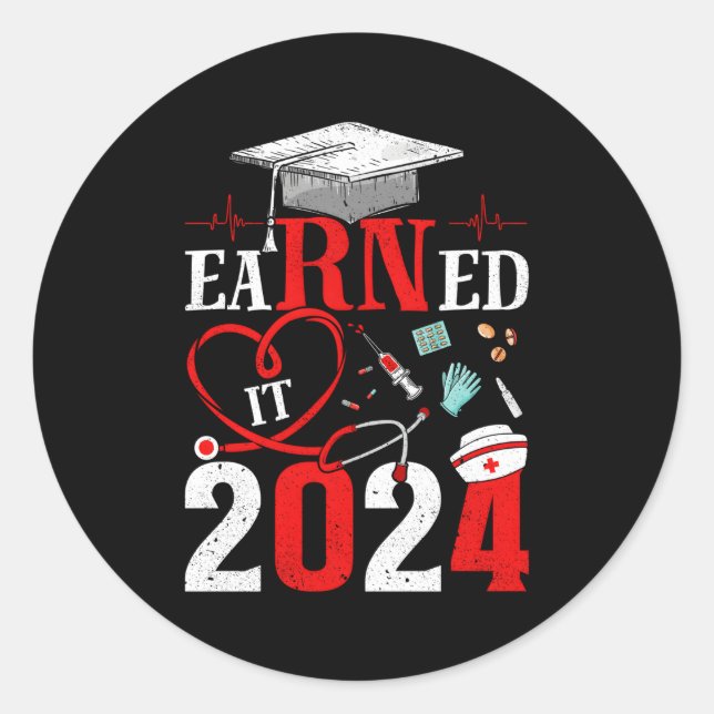 Adesivo Recebeu 2024 Para Graduação De Enfermeiros Ou Clas (Frente)