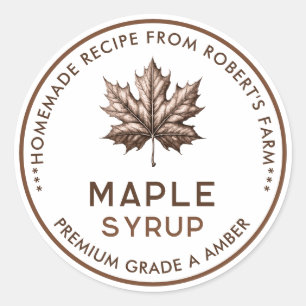 Adesivo Receita caseira de xarope de bordo