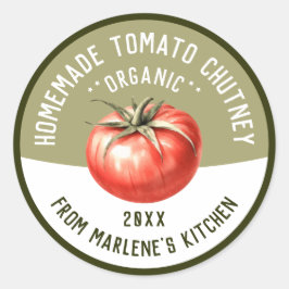 Adesivo Receita de Molho de Tomate Caseiro para Conservas