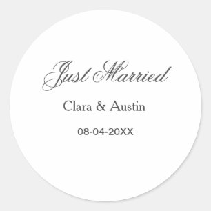 Adesivo Recém-casados adicionar nome do casal data ano sim