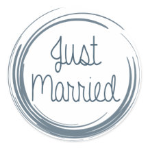 Recém-Casados Azul Marinho E Branco Casamento