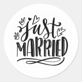 Adesivo Recem casados Classic Round Sticker