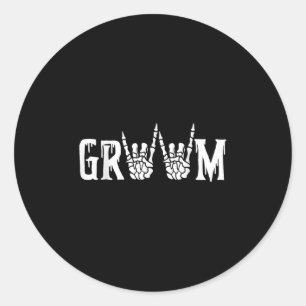 Adesivo Recem casados de Casamento do Groom Skeleton Gótic