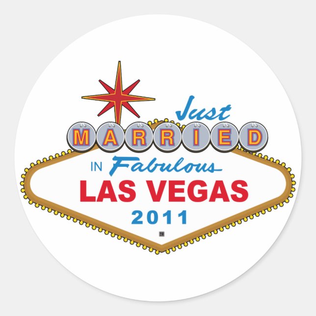 Adesivo Recem casados Em Fabulosa Las Vegas 2011 (Frente)