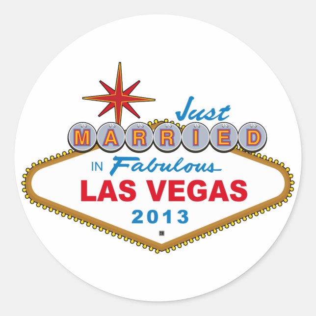 Adesivo Recem casados Em Fabulosa Las Vegas 2013 (Sinal) (Frente)