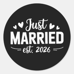 Adesivo Recém-Casados Est 2026 Festa de Casamento Esposa M