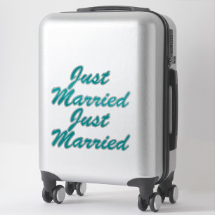 Adesivo RECEM CASADOS XL Car Stickers (2) - TEAL