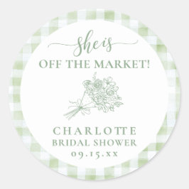 Adesivo Recém-saídos do Mercado de Noivas Chuveiro de Agri