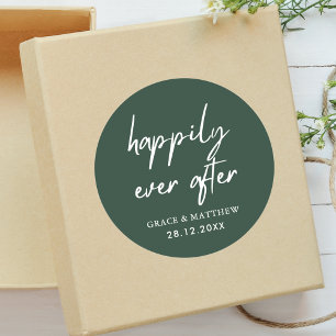 Adesivo Recepção de Casamento Felizes para Sempre Esmerald