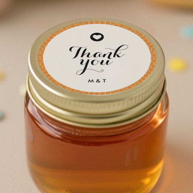 Adesivo Recepção de casamento Moderna favorece Mini Honey  (Criador carregado)