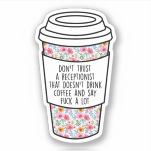 Adesivo Recepcionista, Engraçado Presente Para Recepcionis