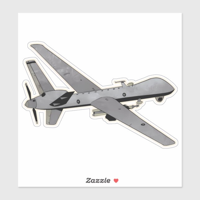 Adesivo Receptor MQ-9, Aeronave UAV (Folha)