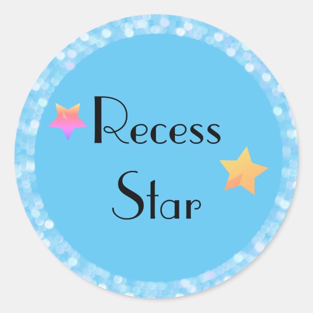 Adesivo Recess Star com Stars Classic Round Sticker (Frente)