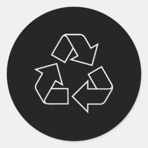 Adesivo Reciclagem Logotipo do Reciclar Símbolo Horário Ho