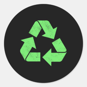 Adesivo Reciclagem Vintage Logotipo Ambiental Reciclar Ea