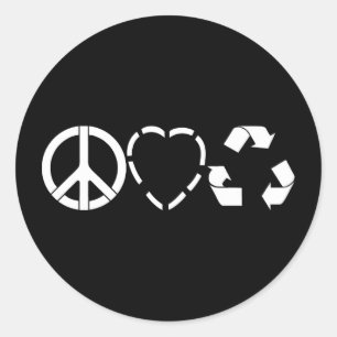 Adesivo Reciclar do amor da paz