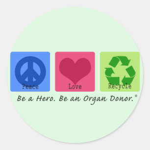 Adesivo Reciclar do amor da paz