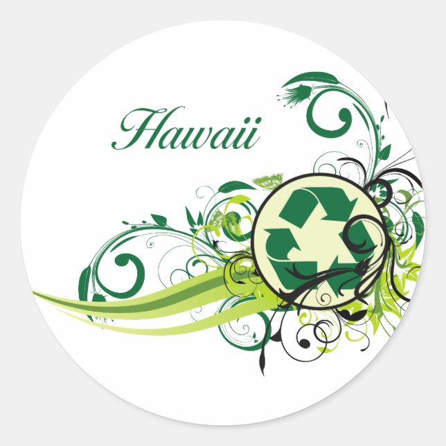 Adesivo Reciclar Hawaii (Frente)