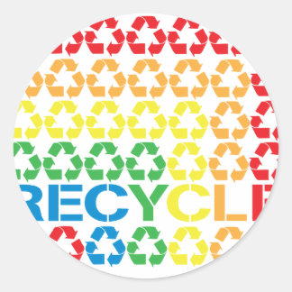 Adesivo reciclar retrô