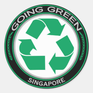 Adesivo Reciclar Singapura