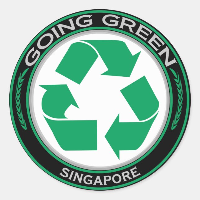 Adesivo Reciclar Singapura (Frente)