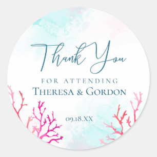 Adesivo Recife Costeiro De Coral, Obrigado, Stickers