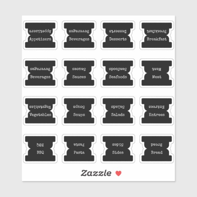 Adesivo Recipe Index Divider Side Tab Black Folding  (Folha)